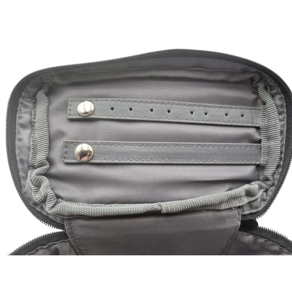 Thirty-one Black White Soft-side Travel Jewelry Organizer 5.5x3.5x3